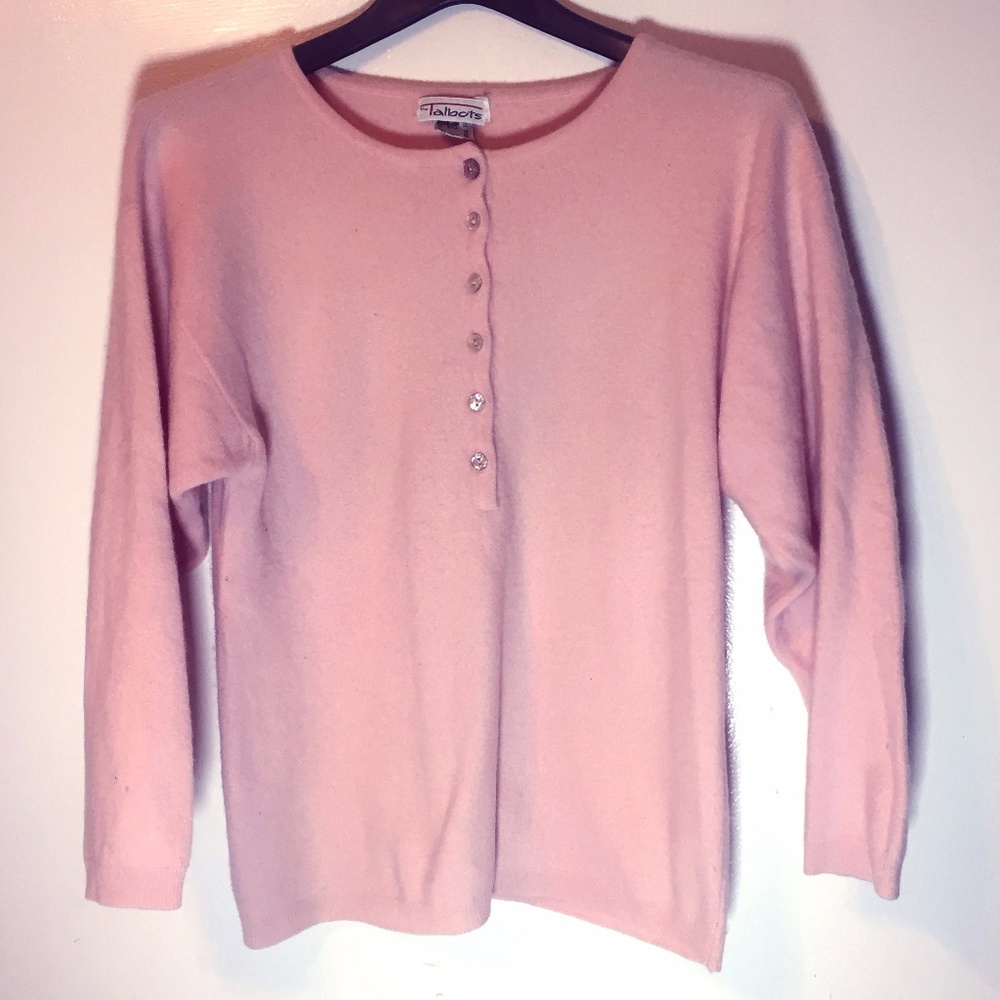 Talbots Pink Cashmere long-sleeved Sweater
